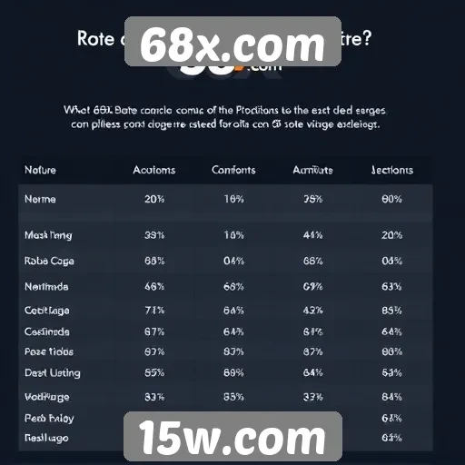Comparação entre 68x.com e concorrentes do mercado